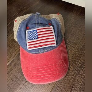 American Flag Patch Trucker Hat
